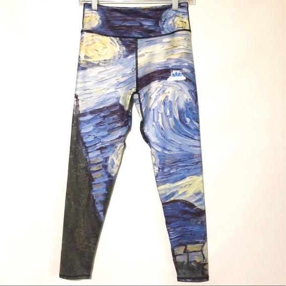 lotus leggings Pants - 🖤Lotus Leggings Starry Night